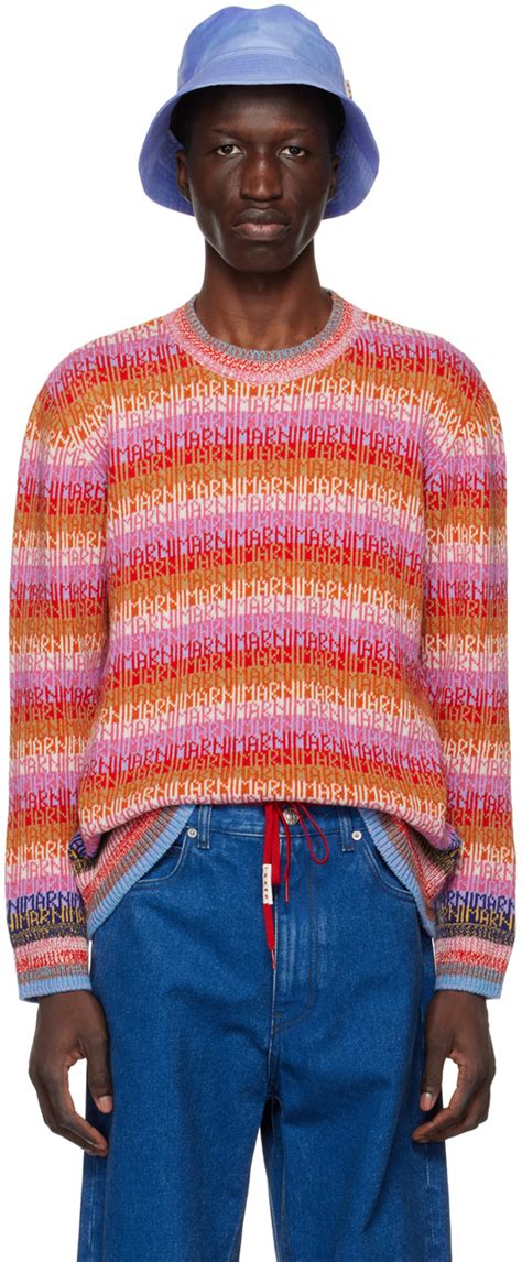 Multicolor Stripe Sweater By Marni On Sale