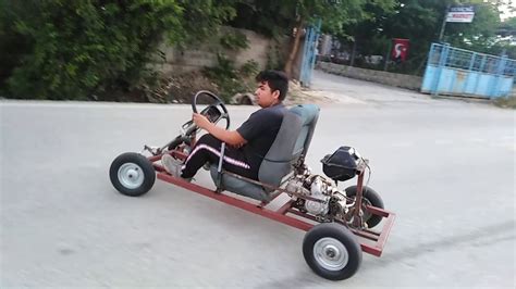 El yapımı go kart denemesi YouTube