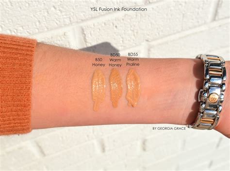 Ysl Fusion Ink Foundation Spf Swatches Review Photos By Georgia