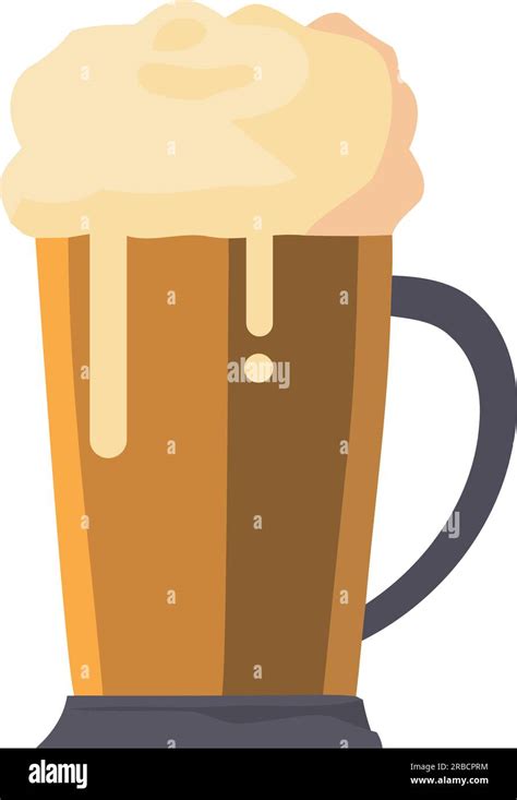 Foamy Beer In A Pint Glass Symbolizes Celebration Stock Vector Image