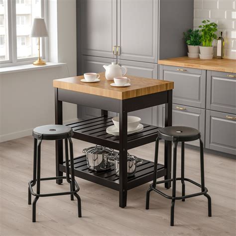 Vadholma Kitchen Island Blackoak 79x63x90 Cm Ikea