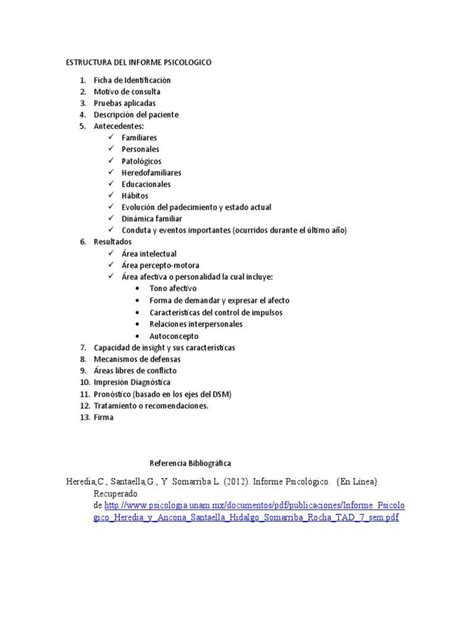 Partes De Un Informe Psicol Gico Estructura Y Recomendaciones