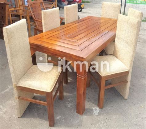 Teak Heavy Dining Table With 6 Chairs Code 838366 For Sale Kaduwela