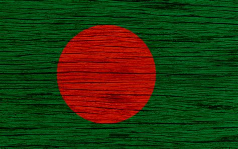 Herunterladen hintergrundbild flagge von bangladesch, 4k, asien, holz ...