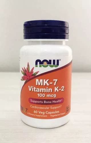 Vitamina K2 Mk7 100mcg 60 Caps Now Foods Frete grátis