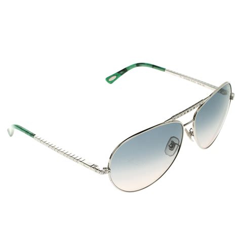 Chopard Greensilver Sch934s Embellished Aviator Sunglasses Chopard