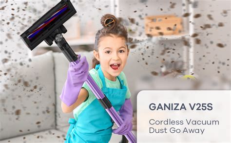 Ganiza V25S Aspirateur Sans Fil Avec Moteur Sans Balais Haute Vitesse