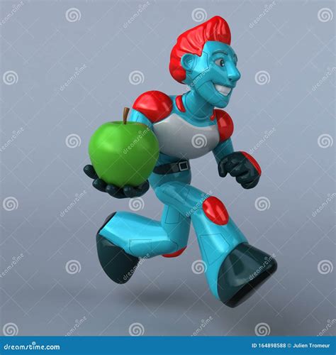 Red Robot 3d Illustration Stock Illustration Illustration Of Modern