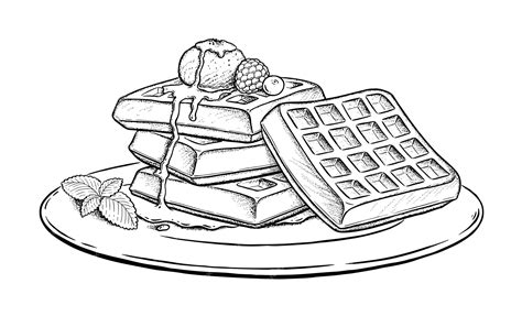 Waffle Clip Art Black And White Clipart