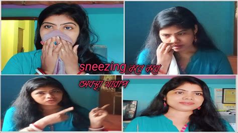 Sneezing And Nose Blowing In Wash Besin। Requested। Fanny Challenge 😤