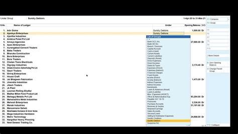 How To Change Bulk Opening Balance In Tally Prime Youtube