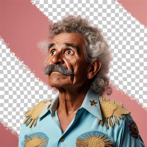 Premium Psd A Jubilant Senior Man With Wavy Hair From The Aboriginal