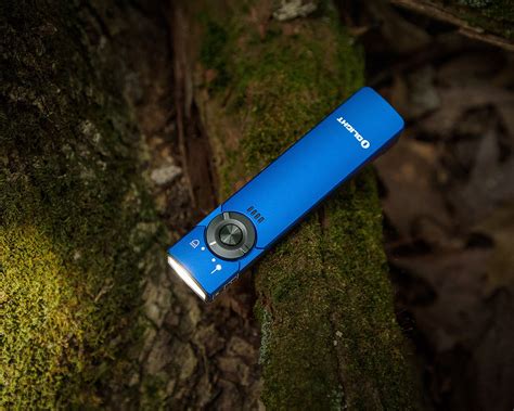 Olight Arkfeld Rechargeable Cool White Led Flat Flashlight Blue