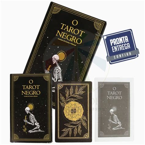 Kit 2 Baralhos Tarot Negro Marselha Tarô 22 Cartas lindas