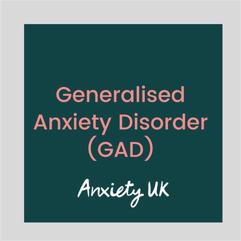 Generalised Anxiety Disorder - Anxiety UK