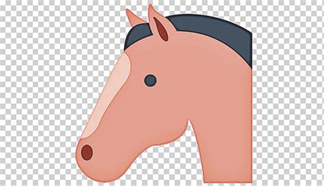 Pony Emoji Horse Snout Silhouette Nose Head Cartoon Pink Png