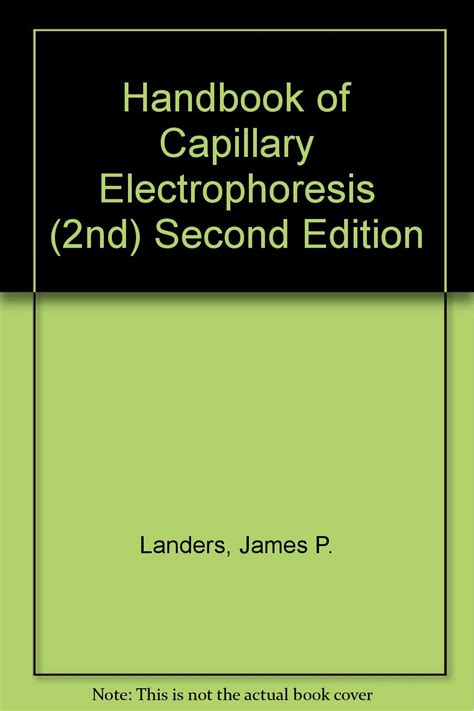 Handbook Of Capillary Electrophoresis 2nd Second Edition James P Landers Books