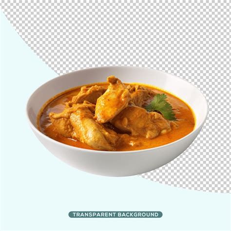 Premium Psd Chicken Curry On Plate