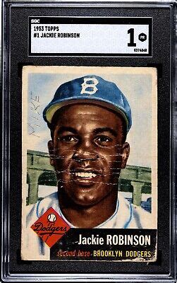 Jackie Robinson Topps Hof Brooklyn Dodgers Baseball Card