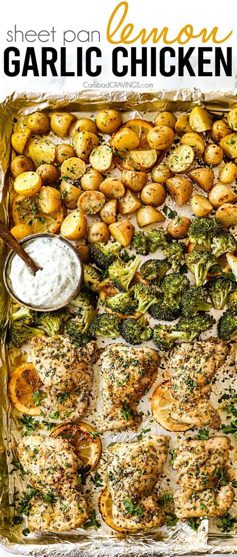 Lemon Garlic Chicken Marinade Or Sheet Pan Sheet Pan Dinners Recipes Garlic Chicken Recipes