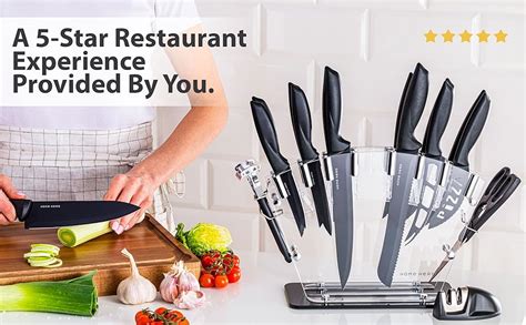 Home Hero Kitchen Knife Set 17 Piece Chef Knife Set With Stainless Steel Knives