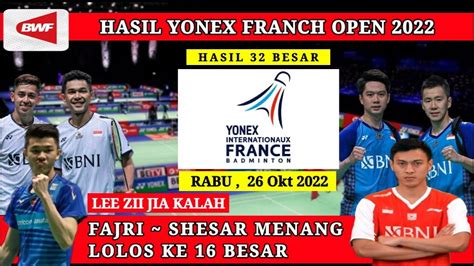 Hasil Besar Yonex Franch Open Hasil Badminton Hari Ini Youtube