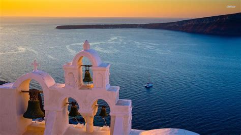 Santorini Wallpaper 1920 X 1080 Wallpapersafari