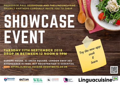 Invitation to our showcase event – Linguacuisine