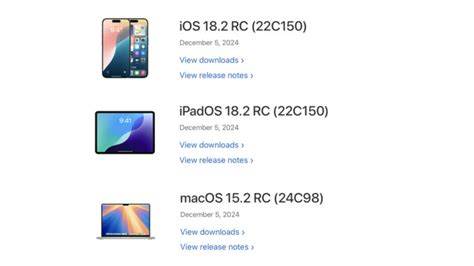 Apple Macos Sequoia Ios Ipados Visionos Rc