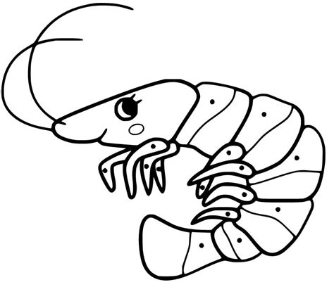 Cartoon Shrimp Coloring Page Free Printable Coloring Pages For Kids