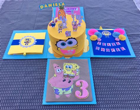 Caja explosiva de Bob esponja Manualidades para regalar cumpleaños