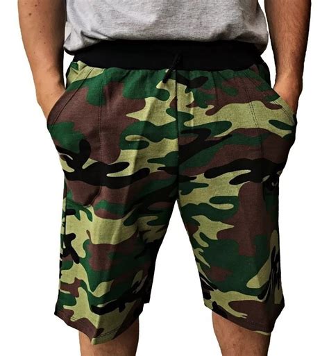 Kit 5 Bermudas Camuflada Militar Moletinho Plus Size P Ao G6 Mercado