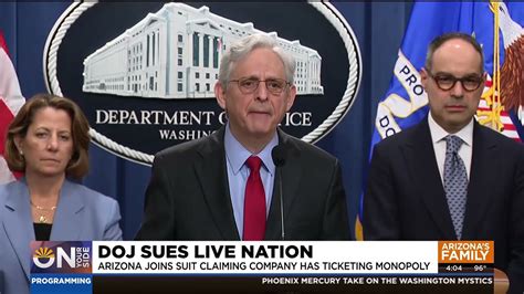 Arizona Among States In Doj Lawsuit Against Live Nation Ticketmaster