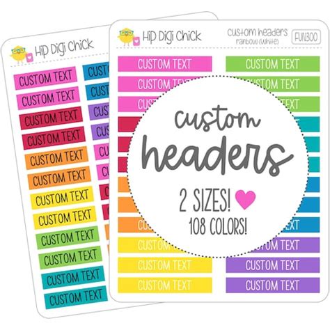 Custom Word Text Script Planner Stickers Etsy