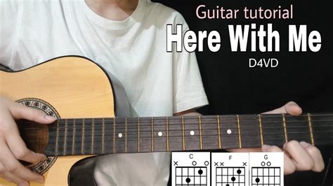 Here With Me D4VD Guitar Tutorial With Lyrics YouTube