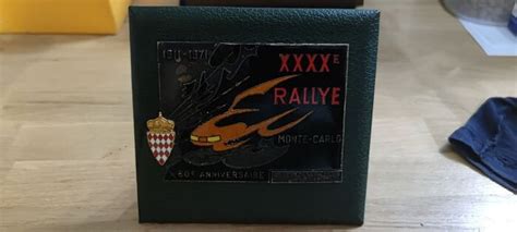 Lot Art Emblem Mascot Badge Plaque Maill E Rallye Monte Carlo