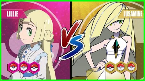 Pokemon Battle Pedia Lillie Vs Lusamine Game Team Youtube