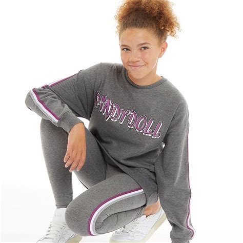 Buy Pindydoll Girls Evie Sweatshirt And Leggings Set Charcoal Marl