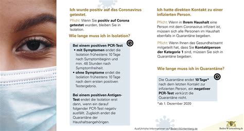 Neue Corona Verordnung Zu Quarant Ne Und Isolation Baden W Rttemberg De