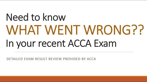 Not Able To Clear ACCA Exam Need A Detailed Analysis Of Your Result