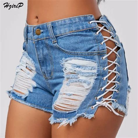 Hzirip Sexy Summer Women Denim Shorts 2018 New Black Blue High Waist