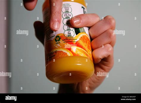 Recycling Plastic Orange Juice Bottle Container Stock Photo Alamy