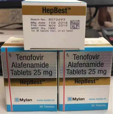 Mg Tenofovir Alafenamide Tablet At Rs Bottle Pharmaceutical