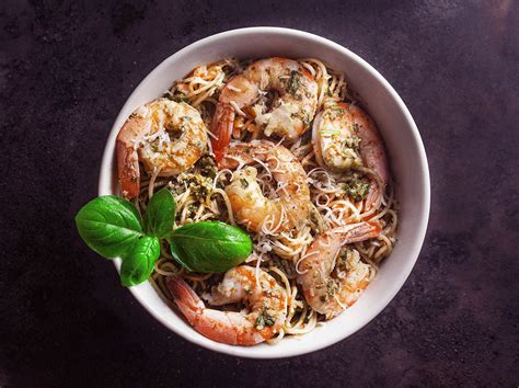 Pesto Pasta with Shrimp · simple artistic cooking