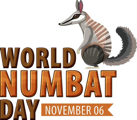 World Numbat Day Logo Design 11132540 Vector Art At Vecteezy