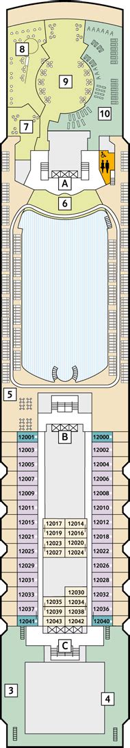 Mein Schiff 2 Deck plan & cabin plan