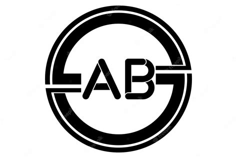 Diseño De Logotipo De Letra Ab Con Forma De Círculo Diseño De Logotipo