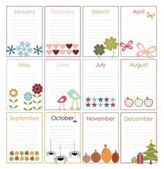 Een Verjaardagskalender Om Zelf Uit Te Printen Diy Printables For