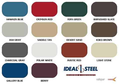 Color Chart – Ideal Steel