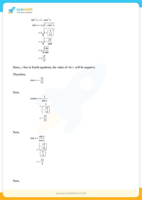 Ncert Solutions For Class 11 Maths Chapter 3 Trigonometric Functions Access Free Pdf